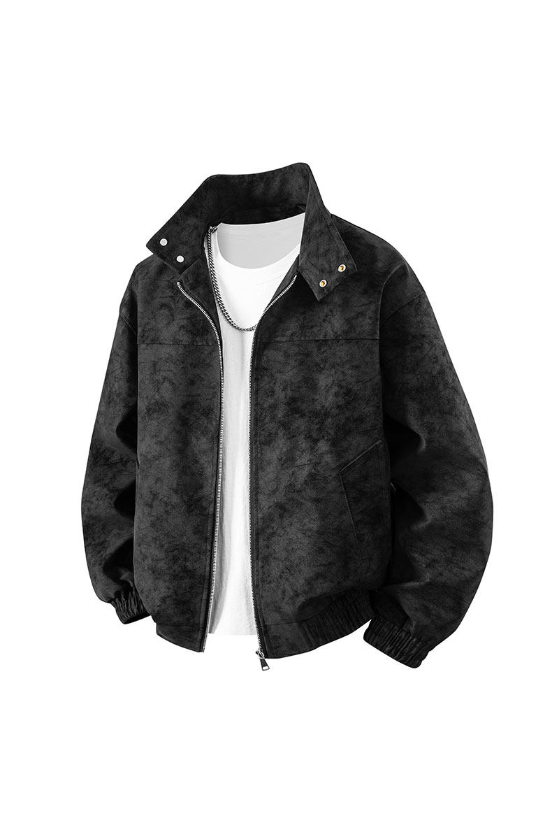 得物品质休闲皮夹克飞行服皮衣男防外套730特P58,男装夹克,电商A010