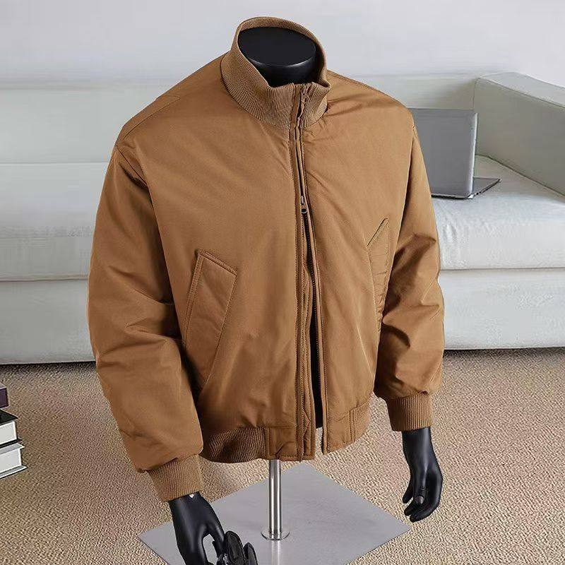 主推美式高街立领棒球棉服飞行夹克棉衣短款外套男货号1030特P55，男装棉衣，电商A010