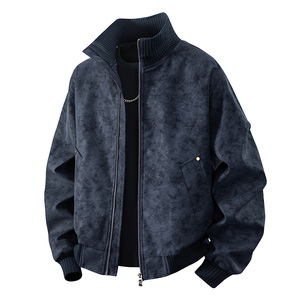 得物复古底特律休闲皮夹克飞行服皮衣男防外套2855特P60,男装夹克,电商A010