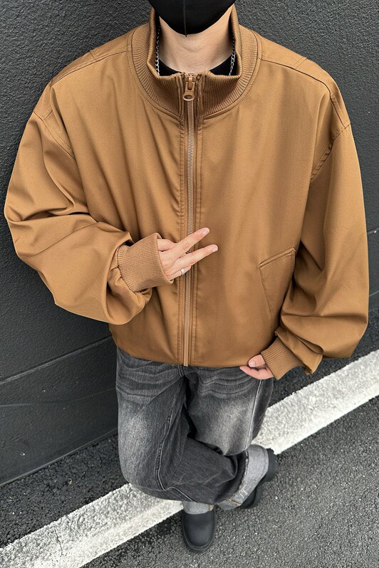 2025直播美式飞行员夹克男士潮流痞帅立领百搭工装外套26187特P39,男装夹克,电商A010