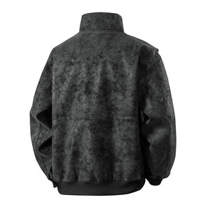 得物品质休闲皮夹克飞行服皮衣男防外套2581特P66图片