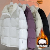 直播连帽棉衣假两件加厚棉袄情侣款百搭面包服货号111特P70，男装棉衣，电商A010