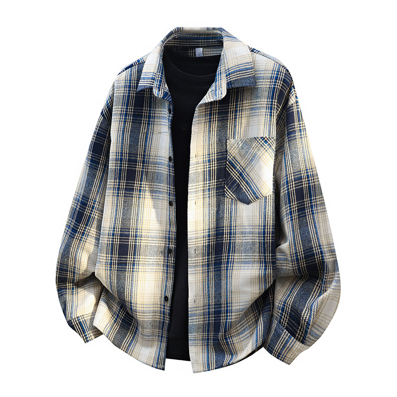 26长袖衬衫经典职场休闲衬衫男士有大码M-5XL货号：2201P35特，男装衬衫，电商A010