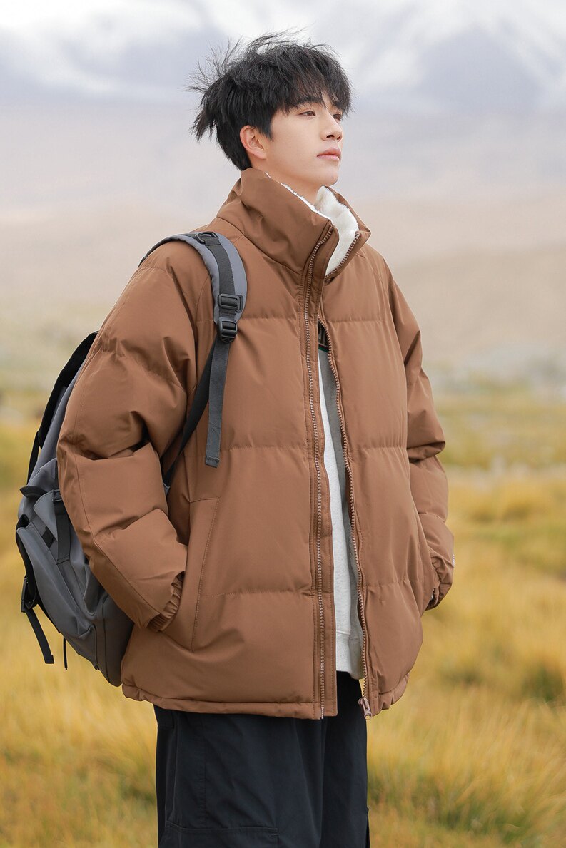 直播连帽棉衣假两件加厚棉袄情侣款百搭面包服货号111特P70,男装棉衣,电商A010