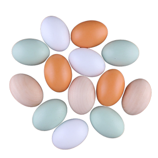 木制仿真鸡蛋鸭蛋画木质木头diy彩绘涂鸦复活节彩蛋模型