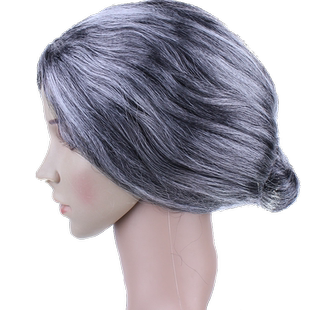 1舞台表演出CPS搞笑老太太老旦媒婆头套老奶奶头套假发老太婆假发