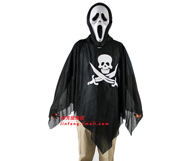 林芳 260g化妆舞会服饰万圣节服装衣服道具 排骨鬼衣服 魔鬼 服装