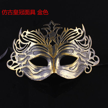 林芳 35g复古仿古面具 舞会面具 男人的面具 古罗马斗士皇冠面具