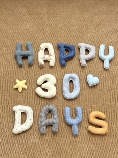成品定制英文生日字母布艺装饰男女宝宝周岁满月百日宴婚礼布置