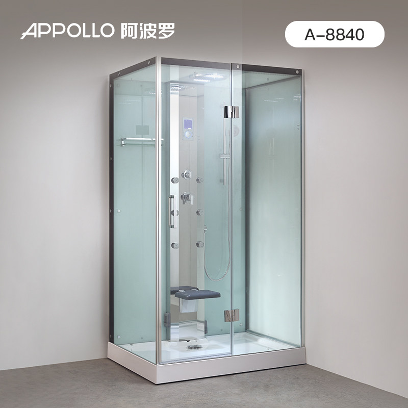 appollo阿波罗淋浴房卫浴方形家用干湿蒸汽淋浴一体蒸汽房 a-8840