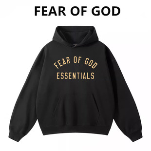 FEAR OF GOD美式ESSENTIALS潮牌连帽卫衣男女FOG宽松情侣加绒外套