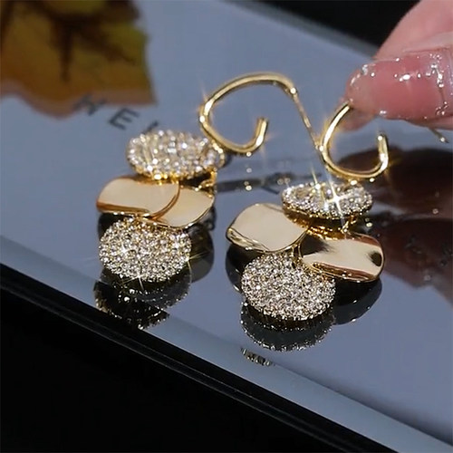 满天星几何流苏耳环女时尚高级感