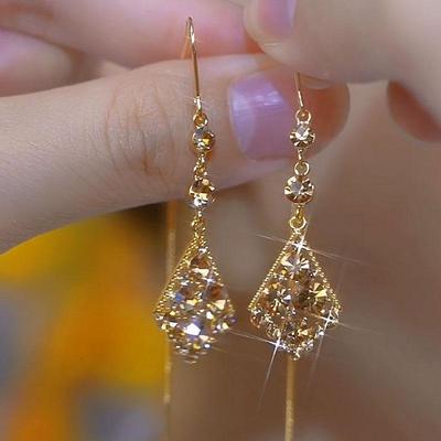 2025秋冬新款美拉德色系微镶耳线