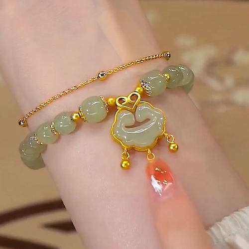 新款如意平安锁铃铛手链轻奢百搭