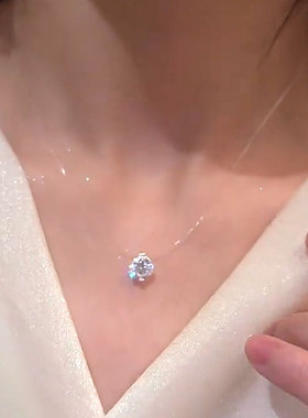 人鱼之泪微镶锆石项链气质时尚女