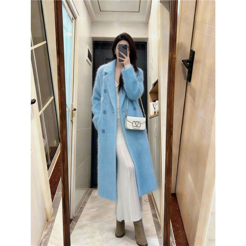 小香风千金感毛呢外套女2026春季新款蓝色呢子大衣显瘦双排扣风衣,女装/女士精品,毛呢外套,淘宝优惠券,粉丝福利购,淘宝优惠卷