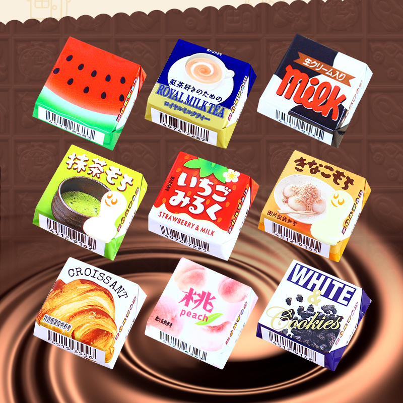 日本进口零食 松尾Tirol牛奶夹心西瓜桃子味糯米滋什锦方块巧克力 零食/坚果/特产 夹心巧克力 原图主图