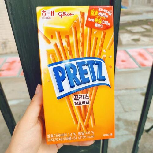 韩国进口格力高百力滋pretz饼干棒白脱味极细超细鲜虾黄油长条状