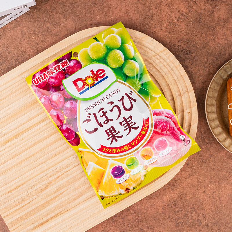 2包邮日本进口UHA悠哈什锦水果糖dole都乐联名浓郁果汁硬糖休闲
