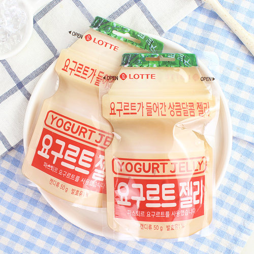 韩国进口网红零食 LOTTE乐天乳酸菌软糖 可爱QQ糖酸奶橡皮糖果50g - 封面
