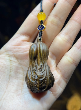 天然海南沉香雕刻白菜百财汽车钥匙扣挂件吊坠男女款钥匙链包挂饰