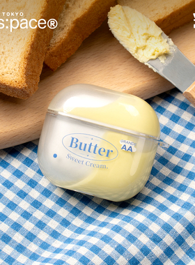 壳空间原创个性新款butter流沙耳机壳适用苹果AirpodsPro1/2/4代蓝牙耳机保护壳耳机套透明