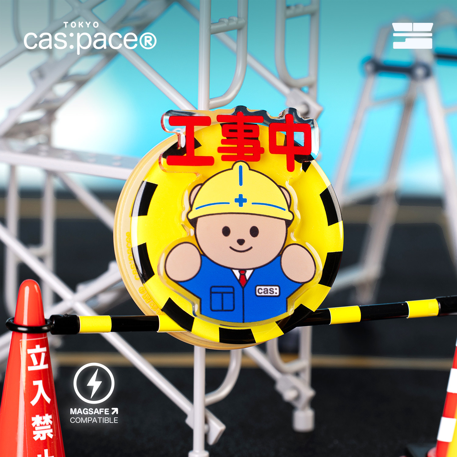 壳空间原创工事中磁吸气囊伸缩手机支架适用苹果华为新款不撞款 - 实物图