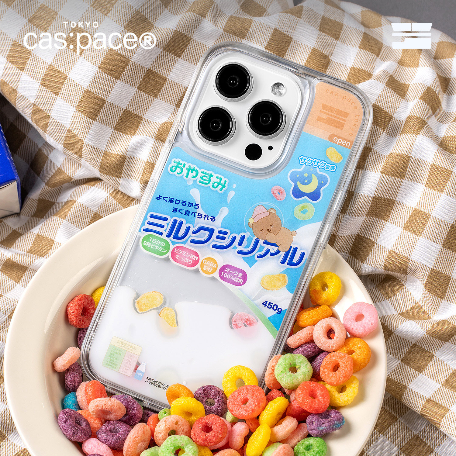 【睡前故事】壳空间原创牛奶麦片流沙手机壳适用苹果17Pro16promax外壳iPhone15透明光面新款防摔小众高级感