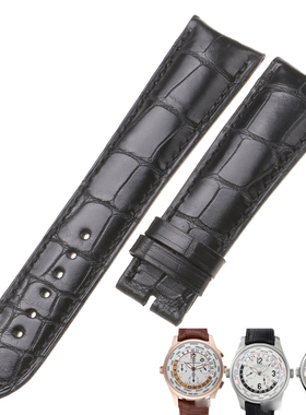 弯头适用于GP芝柏表 特别49805 49870 49870 93500鳄鱼皮表带真皮