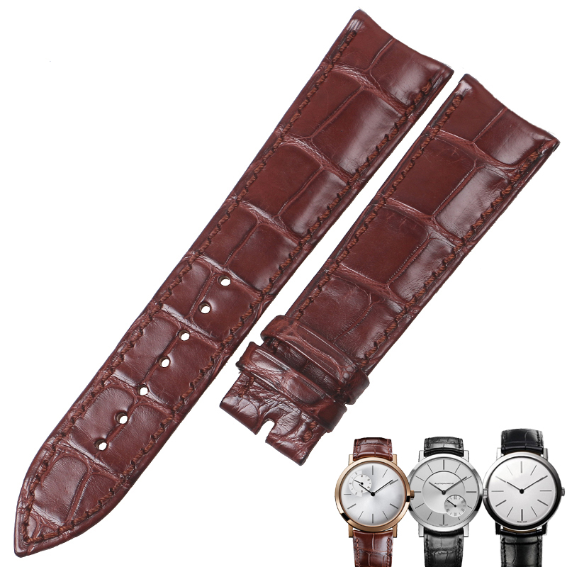 弧口适用于伯爵ALTIPLANO系列G0A34113/35130鳄鱼皮表带真皮21/22