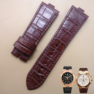 表带适用于江诗丹顿纵横四海系列 美洲鳄鱼皮表带 真皮表带定制