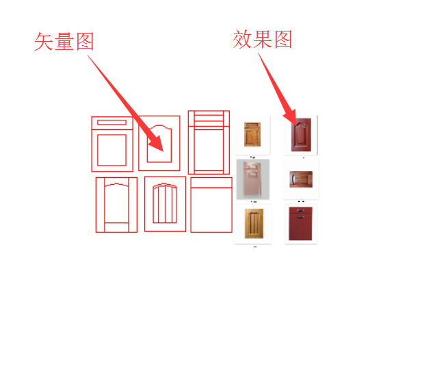 衣柜橱柜门图库带效果图的矢量图设计素材/源文件