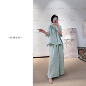 YIMIAN 随性洒脱小众设计松弛感宽松显瘦有型遮肉阔腿裤 2625164