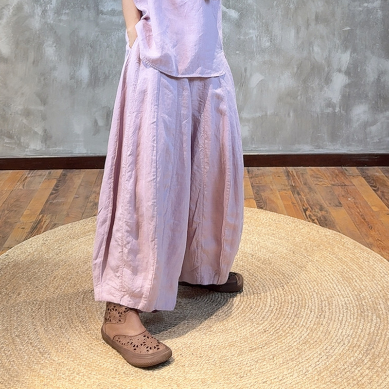 YIMIAN拼接甜酷简约灯笼裤