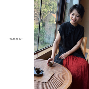 开叉斜襟连衣裙 高级时髦感松弛氛围设计款 YIMIAN 与人共舞