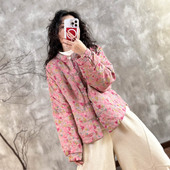 YIMIAN 落落大方苎麻设计款 东方精致浪漫艺术美感棉衣2044