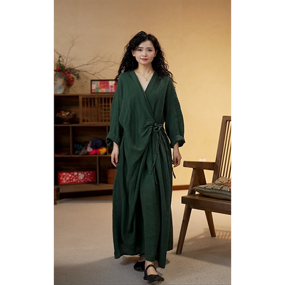 YIMIAN文艺慵懒松弛感连衣裙