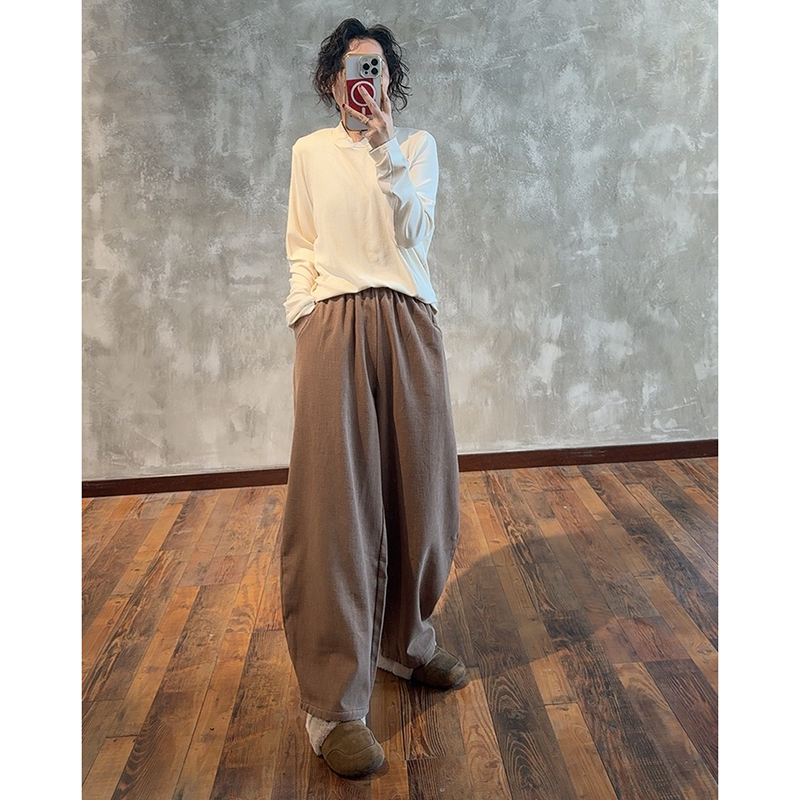 YIMIAN随性百搭高级感休闲弯刀裤