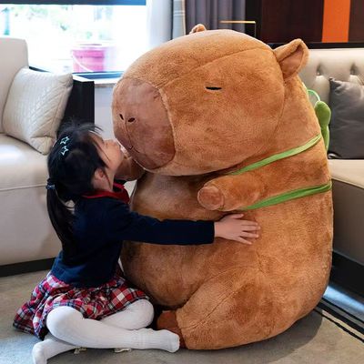 卡皮巴拉公仔超大号毛绒玩具巨型水豚玩偶抱枕娃六一送女朋友礼物