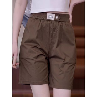 子女夏季 宽松休闲直筒五分裤 薄款 高腰显瘦女裤 2026年新款 冰丝短裤