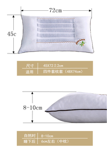 家用 决明子枕头单人带枕套荞麦双人整头护颈椎助睡眠硬枕芯一对装