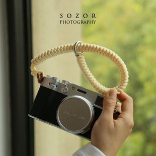 sozor配色高端珠光 相机手腕带单反微单手绳加粗防摔防丢配件