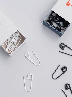 日本横田DARUMA进口编织工具黑白别针记号扣20枚开口计数环