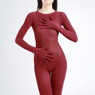 男士秋冬保暖连身内衣五指长袖天鹅绒丝袜连体衣免穿内裤全身打底