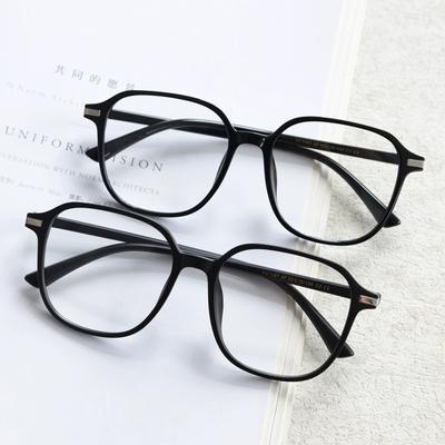 韩版超轻多边形眼镜框女TR90可配近视度数网红大脸素颜防蓝光镜男