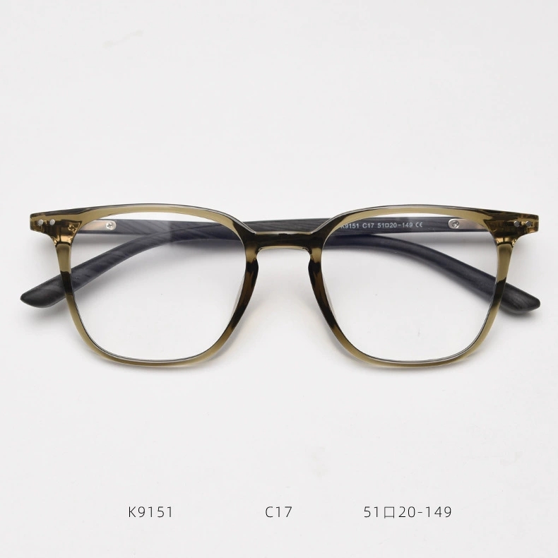 复古橄榄绿色51mm仿木纹眼镜框女潮大脸素颜显瘦配近视眼睛镜框男