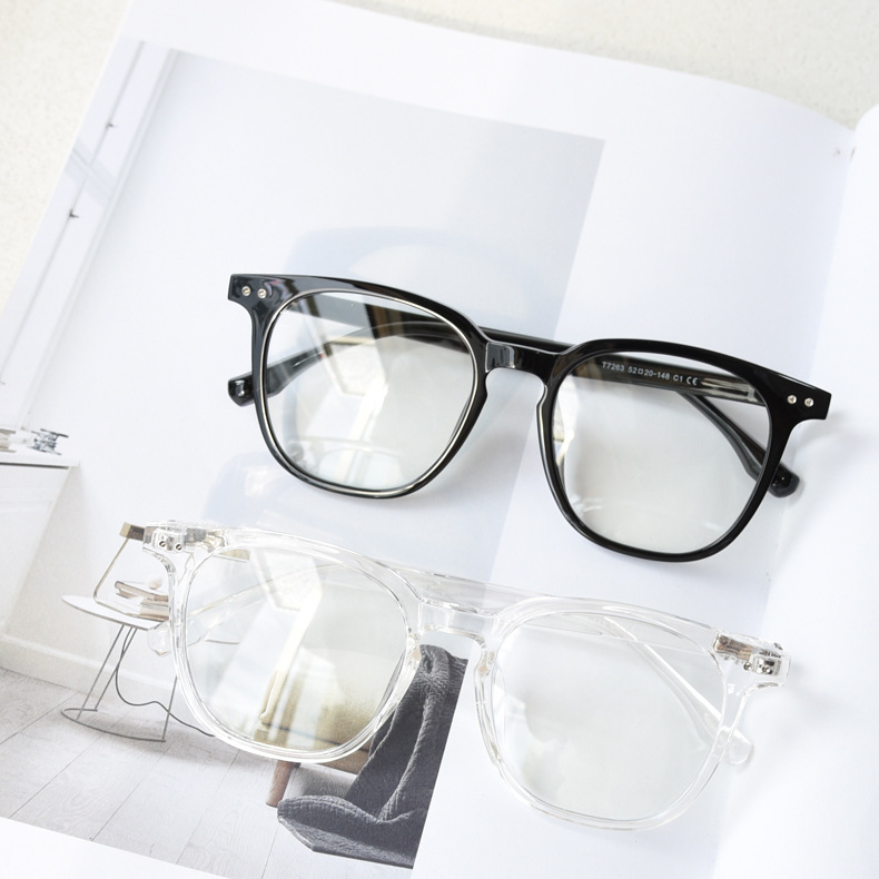 复古黑色眼镜框男女士近视可配有度数素颜网红文艺显脸小平光镜架