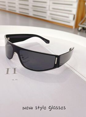 新款一体式窄框墨镜男女款潮现代骑行户外运动太阳镜防紫外线防晒