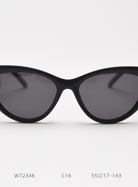 欧美磨砂黑TR猫形偏光墨镜男女时尚玳瑁色防紫外线太阳镜网红复古