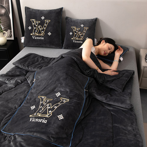 特厚特重！抱枕被子两用